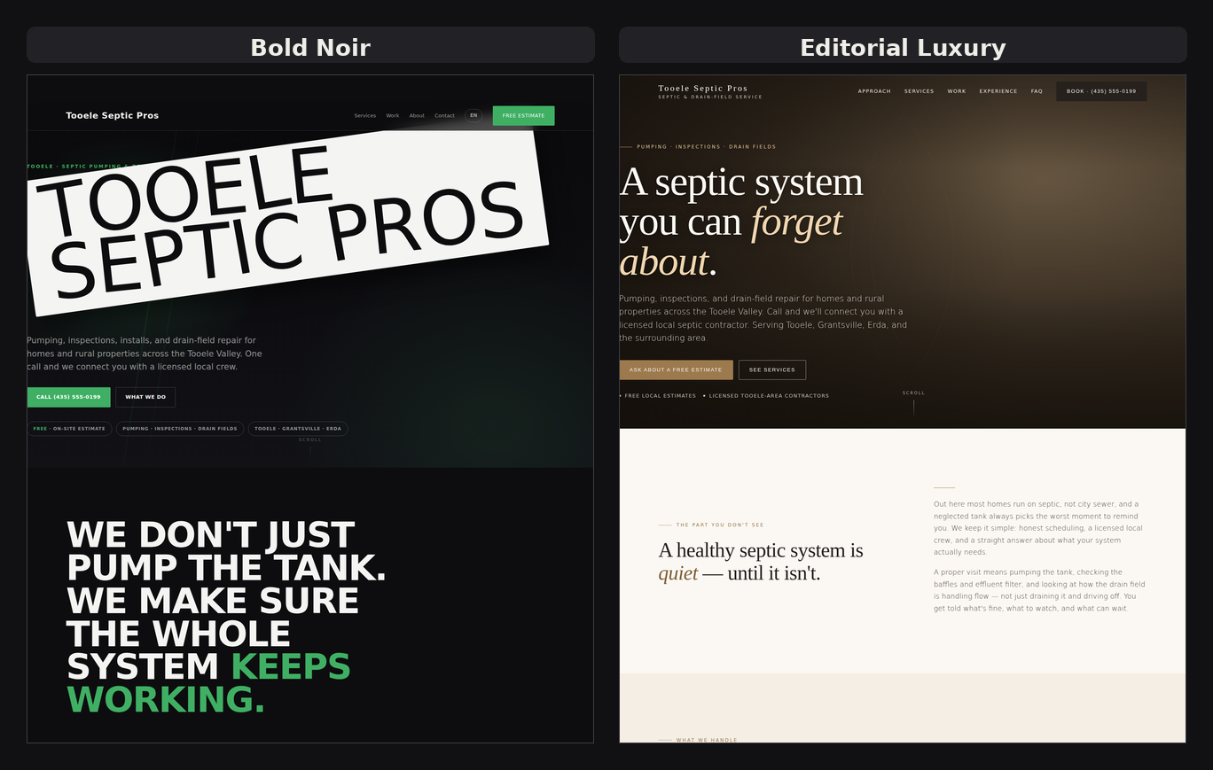 Tooele Septic styles