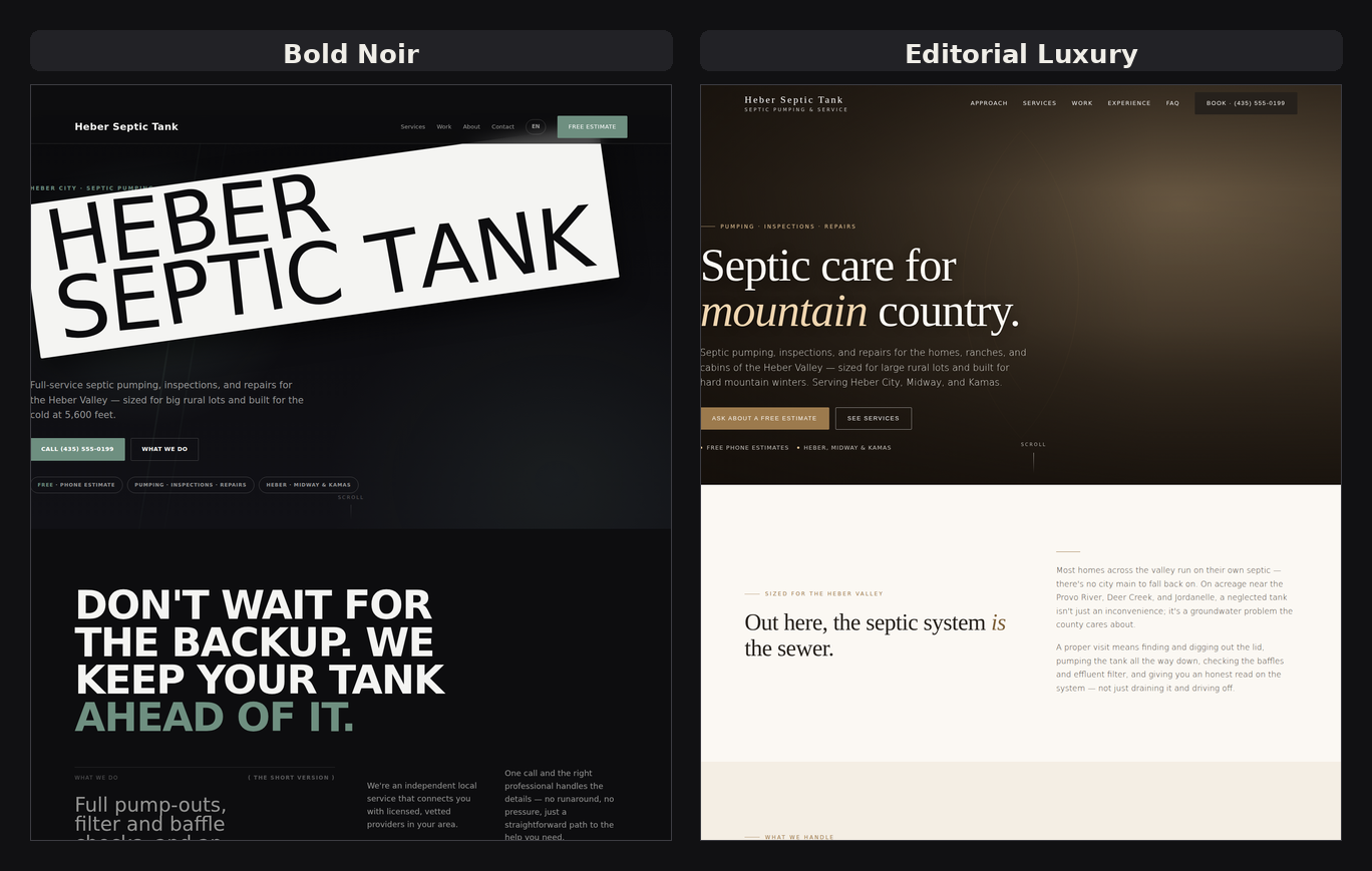 Heber Septic styles